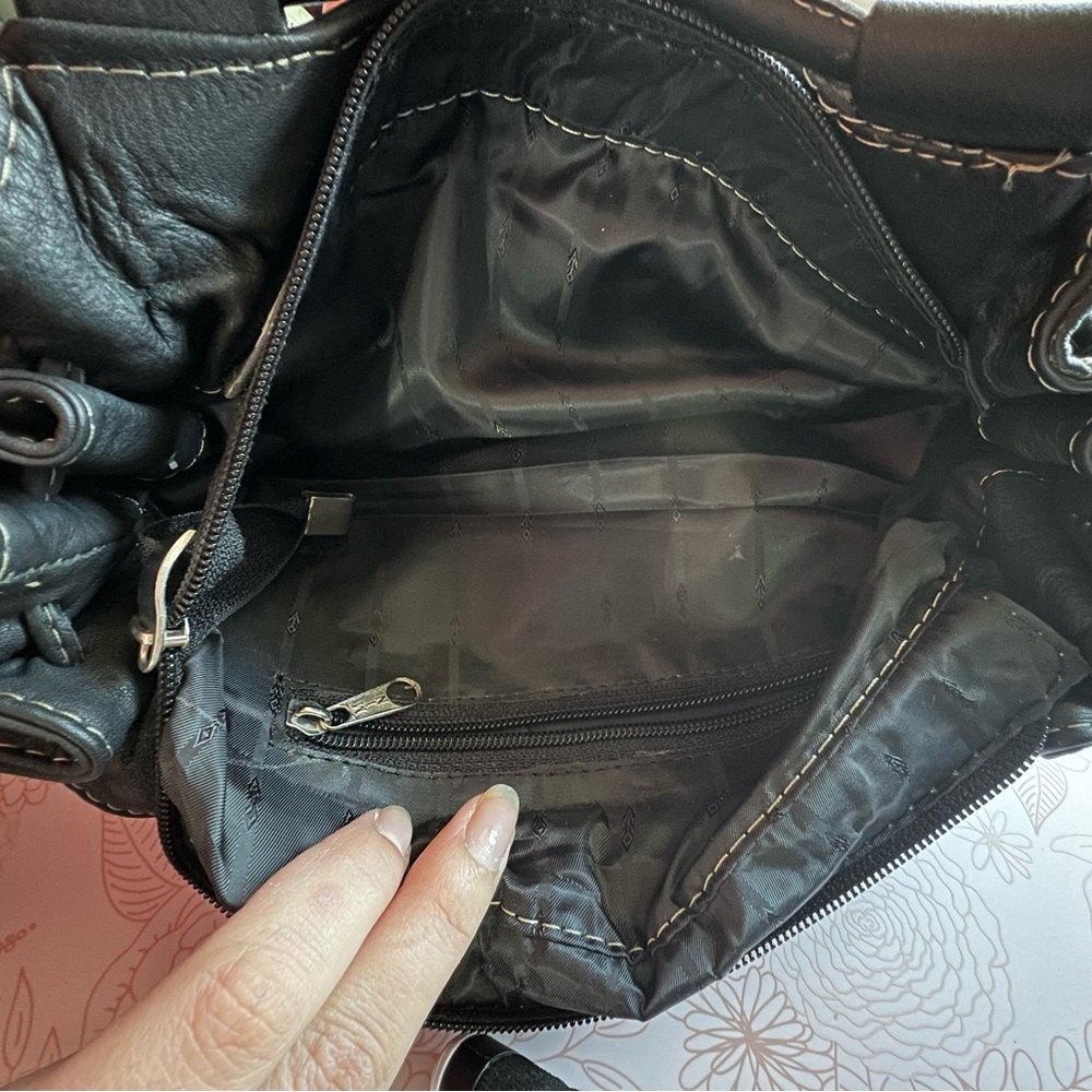 VTG Y2K Vicen Black Leather Shoulder Bag NWT - Picture 10 of 13